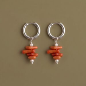 ORANGE BREATH HOOPS